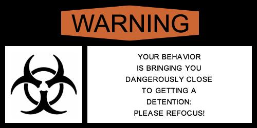 Detention Warning Label