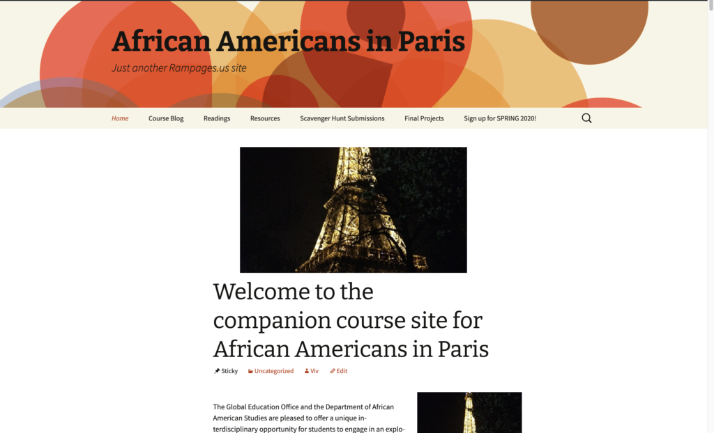 African Americans in Paris screenshot.