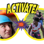 The word activate in large cartoon font with two circles behind it. They contain pictures of people but it doesn't really matter.